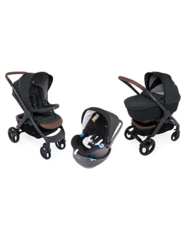 Chicco Trio STYLEGO UP Crossover Graphite + Ovetto Pure Black - Spedizione Gratuita