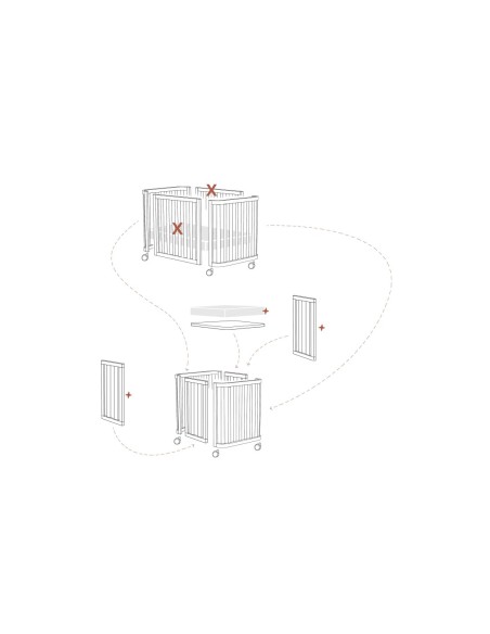 Hugs Factory - ZeroSei Lettino + Kit Trasformazione - Spedizione Gratuita