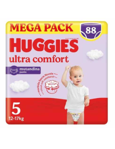 Huggies Mutandina Ultra Comfort 5 Taglia - 12_17Kg - Confezione da 88