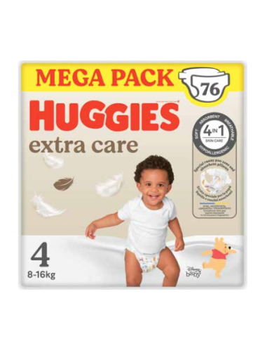 Huggies Extra Care Pannolini Taglia 4 - 8_16 Kg Confezione da 76