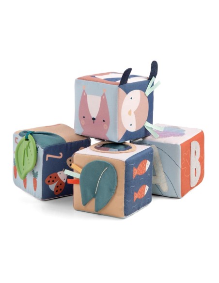 Sebra - Soft Baby Blocks 4 Pezzi - Woodland