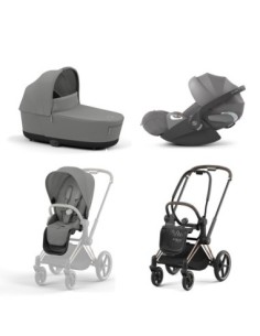 Cybex - Trio Priam Con Telaio Rosegold e seggiolino Cloud T i-Size 2