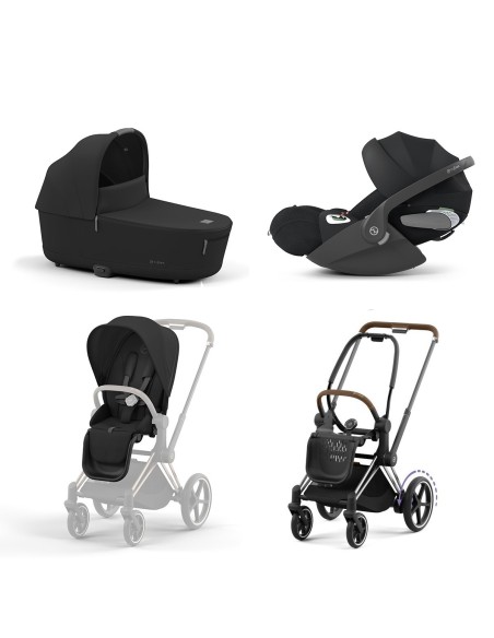 Cybex - Trio E-Priam Con Telaio Chrome Brown e seggiolino Cloud T i-Size