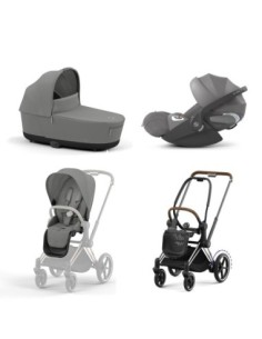 Cybex - Trio E-Priam Con Telaio Chrome Brown e seggiolino Cloud T i-Size 2