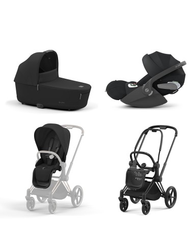 Cybex - Trio Priam Con Telaio Chrome Black e seggiolino Cloud T i-Size