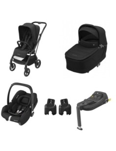 Maxi Cosi - Trio Leona 2 + Navicella Sense + Seggiolino Auto Cabriofix + Adattatori + Base - Spedizione Gratuita