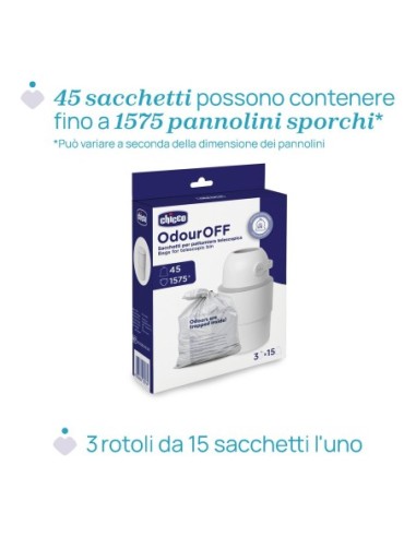 Chicco - Sacchetti Per Pattumiera Telescopica