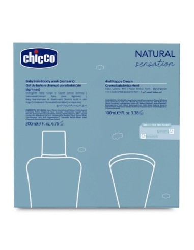Chicco - Baby Cosmetic Set Natural Sensation Bagnoshampoo Pasta Lenitiva