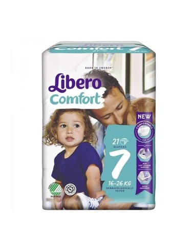 Libero - Pannolini Comfort Taglia 7 16-26KG 21 Pezzi