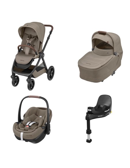 Maxi Cosi - Trio Oxford Plus 2025 + Navicella Sense + Seggiolino Auto Pebble 360 Pro2 E Base FamilyFix 360 - Spedizione Gratuita