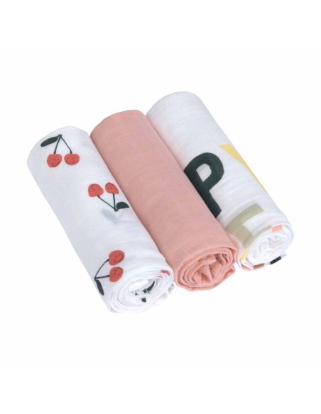 Lassig - Mussole Heavenly Taglia L 80x80 Happy Fruits