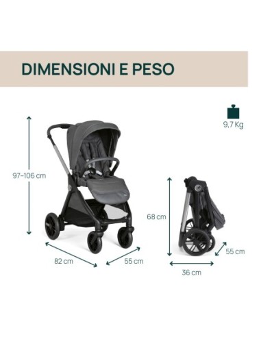 Inglesina - Bundle Promo Kit System Aptica Recline Con Base 360° - Spedizione Gratuita