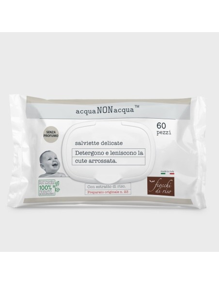 Fiocchi Di Riso - Bundle da 12 Pacchi Di Salviette Acqua Non Acqua Senza Profumo - Spedizione Gratuita