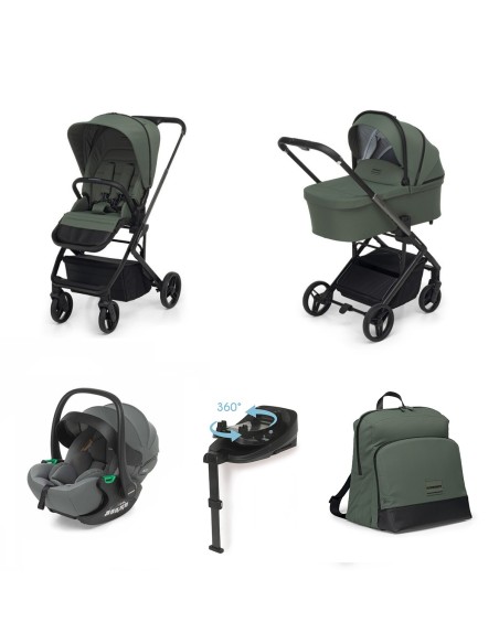 Foppapedretti - Trio TicToc Con Seggiolino Auto Rek i-Size + Base REK, Borsa Pretty e Adattatori OMAGGIO - Spedizione Gratuita