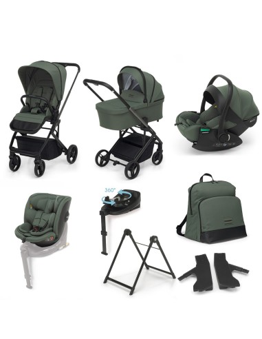 Foppapedretti - Trio TicToc Con Ovetto Disk Infant Recline + Disk Grow + Borsa Pretty + Adattatori Con Base Disk e Elevo OMAGGIO