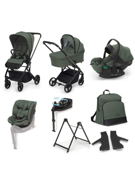 Foppapedretti - Trio TicToc Con Ovetto Disk Infant Recline + Disk Grow + Borsa Pretty + Adattatori Con Base Disk e Elevo OMAGGIO