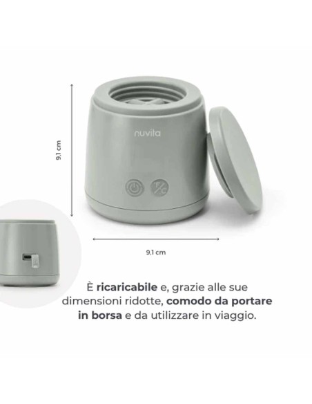Nuvita - Scaldabiberon portatile universale Mix70 con funzione Scalda e Mescola
