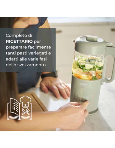 Nuvita - Cuocipappa multifunzione 7 in 1 Magic Pappa con Ricettario Nuvita Chef