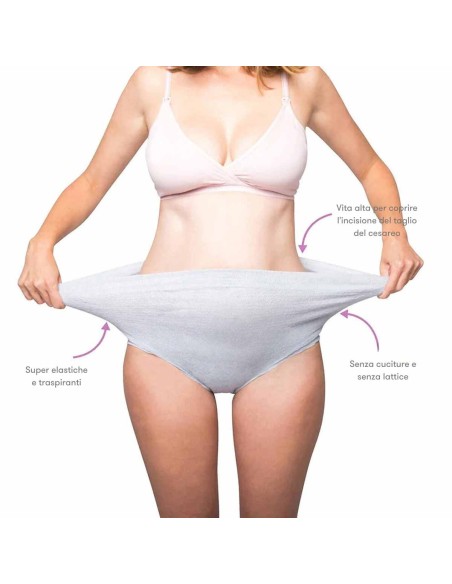 Frida Mom - Intimo monouso a vita alta post parto cesareo (8 pezzi)