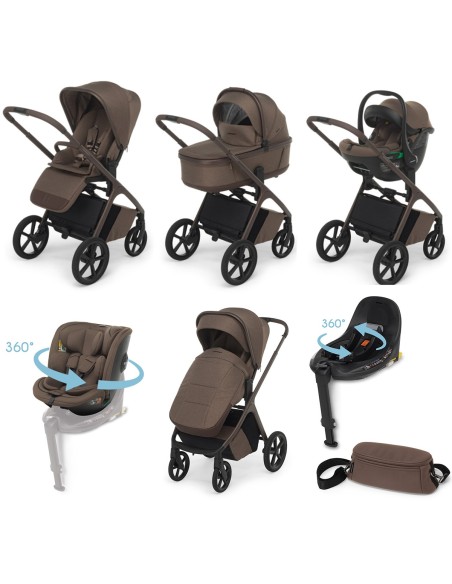 Foppapedretti - Promo Trio Commander Con Disk Infant Recline + Disk Grow + Base Disk + Pochette + Coprigambe