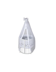 Bebex - Kit Lettino Marilyn Con Materasso Componibile, Kit Tessile Completo e Velo - Spedizione Gratuita 2
