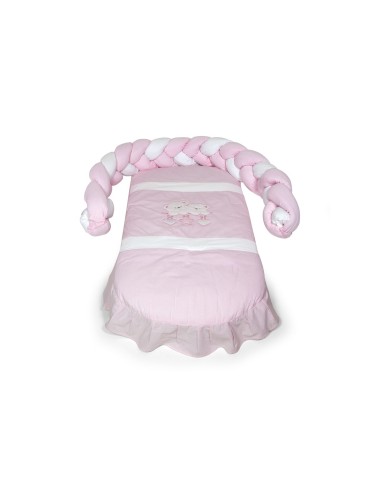 Bebex - Kit Lettino Marilyn Con Bagnetto, Kit Tessile, Materasso Componibile e Velo - Spedizione Gratuita