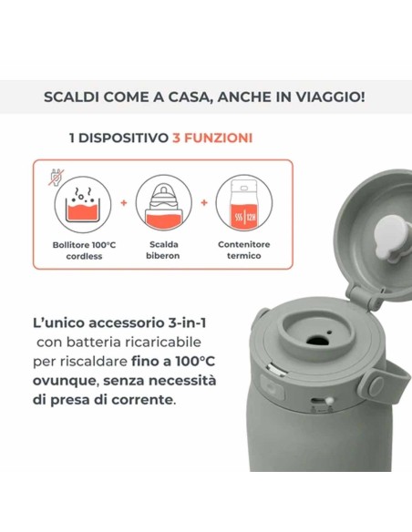 Nuvita - Hot'N'Go Bollitore E Scalda Latte Portatile