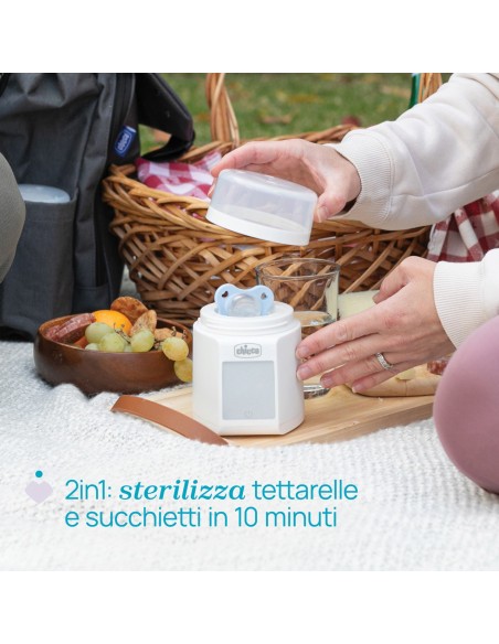 Chicco - Scaldabiberon Portatile 2in1 con Batteria Ricaricabile