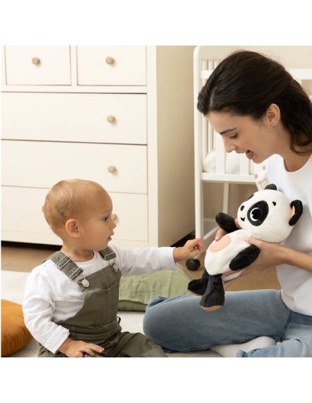 Tiny Love - Peluche di Panda Snuggly Buddy Black e White