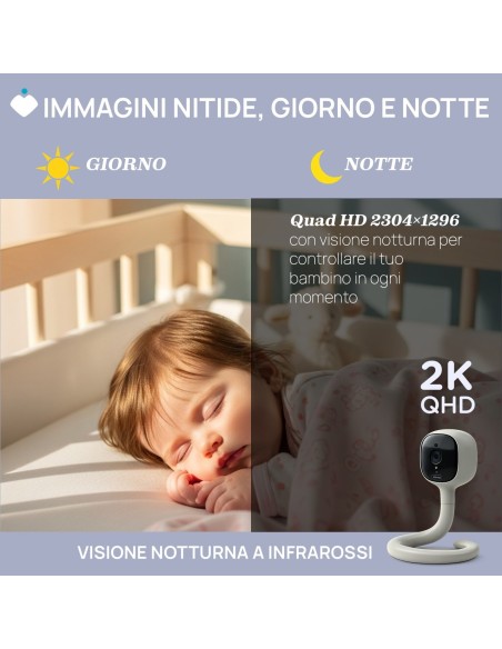 Chicco - Video Baby Monitor WI-FI – Smart AI