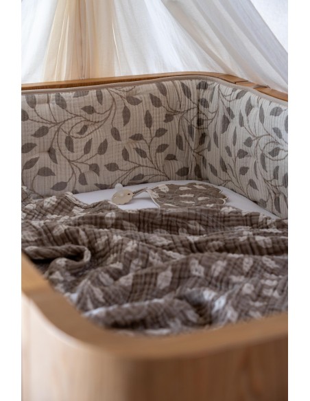 Quax - Copertina/Telo in mussola XL - Collezione Natural - Foglia