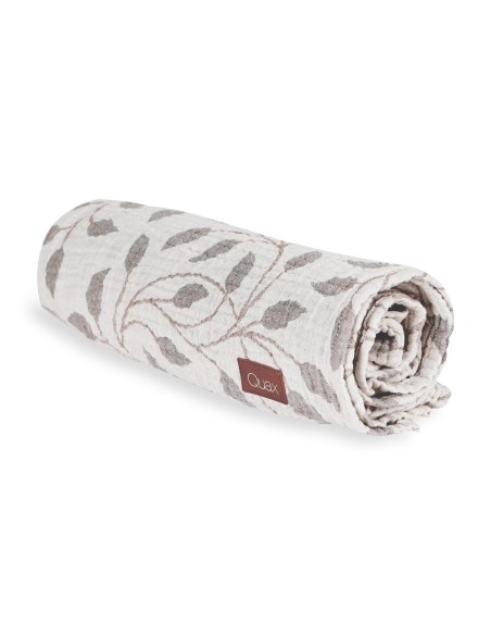 Quax - Copertina/Telo in mussola XL - Collezione Natural - Foglia