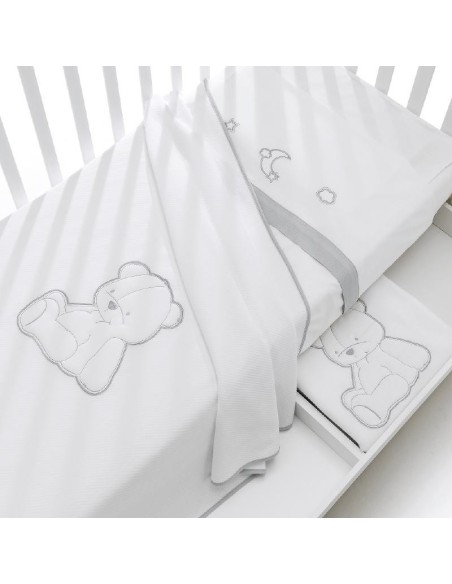 Erbesi - Set Lenzuolo 3 Pz Grigio Stella