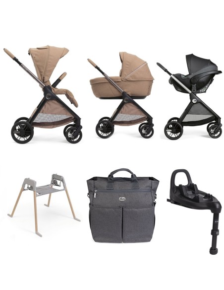 Chicco - Trio Bellagio2 Gran Comfort Con Kory Plus +Borsa Genitore+Stand Lullaglide +Base Full 360 i-Size