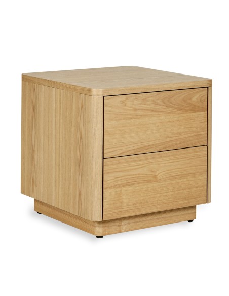 Quax - Comodino  2 Cassetti - Legno di Frassino Naturale - Spedizione Gratuita