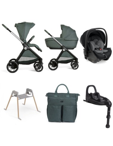 Chicco - Trio Bellagio2 Gran Comfort +First Seat Recline, Borsa Genitore, Stand Lullaglide, Base Full 360