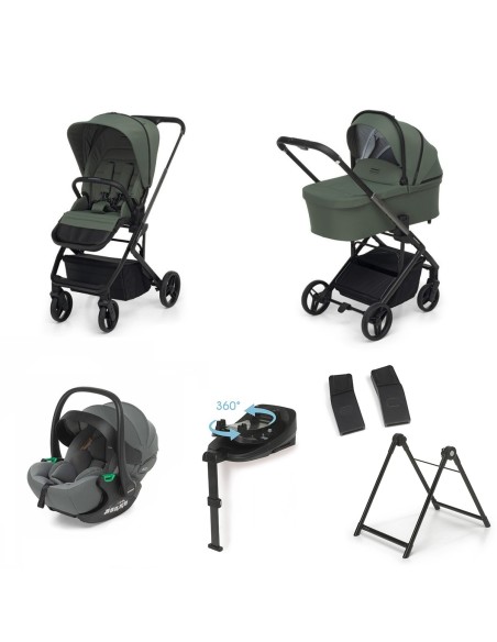 Foppapedretti - Trio TicToc Con Seggiolino Auto Rek i-Size + Base REK, Supporto Elevo e Adattatori OMAGGIO - Spedizione Gratuita