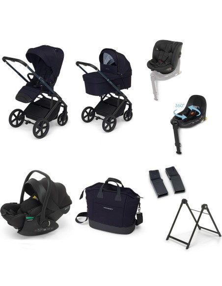 Foppapedretti - Promo Trio TicToc Pro Con Disk Infant Rekline, Disk Grow, Base Disk, Adattatori, Borsa Elegant e Supporto Elevo