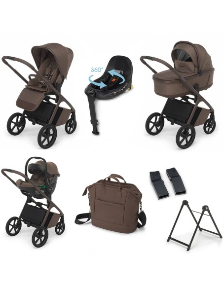 Foppapedretti - Promo Trio Commander Con Disk Infant Rekline, Adattatori, Disk Grow, Base Disk, Elevo E Borsa Elegant