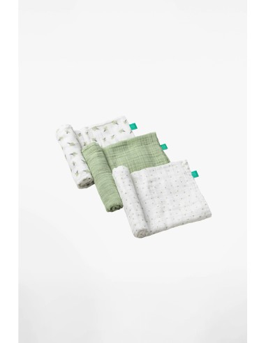 Koala Babycare - Soft Touch Set da 3 Mussole 80x80cm Blossom Green