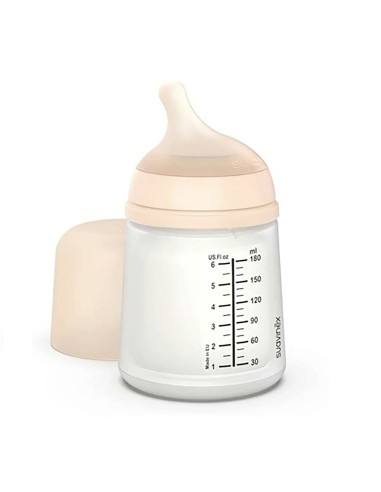Suavinex - Biberon Zero.Zero 180ml Speciale Allattamento con Tettarella in Silicone Anticolica