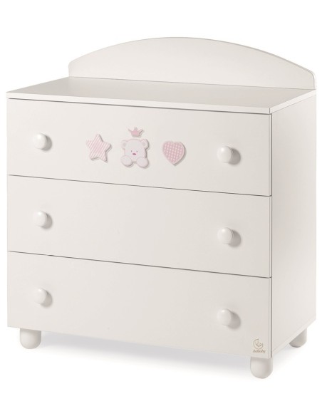 Italbaby - Comò Bianco Babycare Pink
