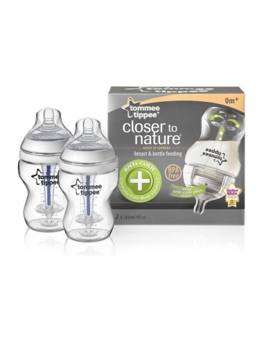 Tommee Tippee - Biberon Ac Set 2 pz 260 ml 0m+ Flusso Lento