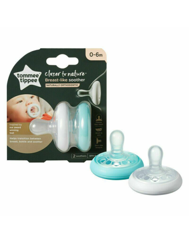 Tommee Tippee - Set 2 Succhiotti 0-6m a Forma di Seno