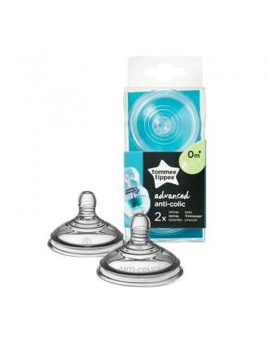 Tommee Tippee - 2 Tettarelle AAC 0M+ Flusso Lento