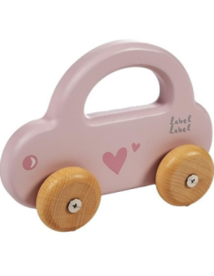 Label Label - Macchinina in Legno Rosa